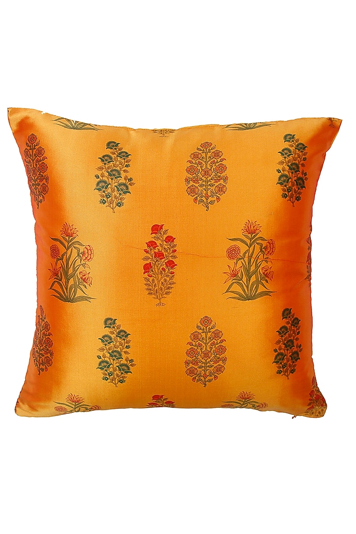Orange Printed Cushion Cover by Coco bee at Pernia's Pop Up Shop