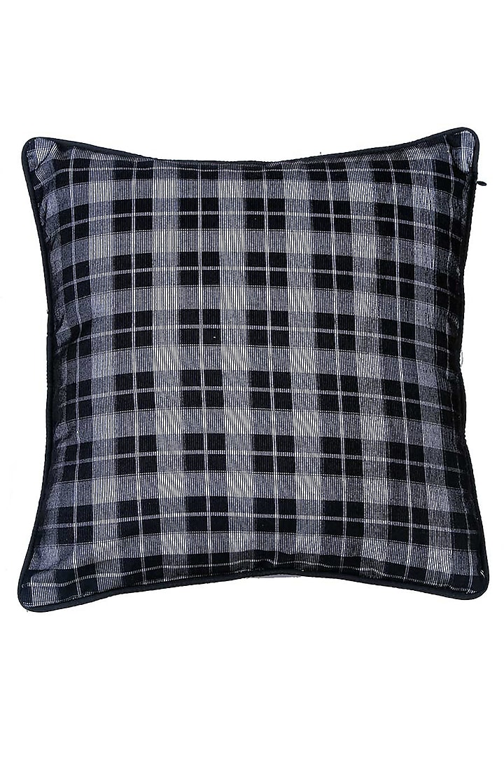 Black & Blue Printed Cushion Cover by Coco bee