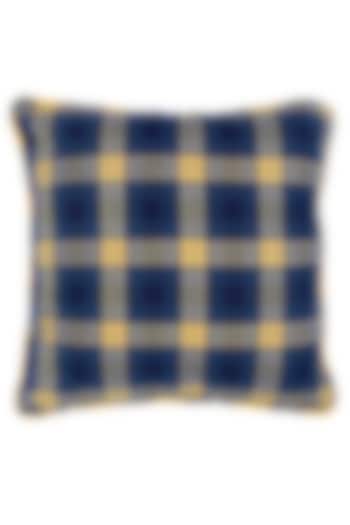Blue & Yellow Printed Cushion Cover by Coco bee