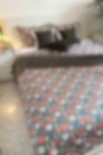 Green Cotton Hand Block Printed Quilted Bedspread by Coco Bee at Pernia's Pop Up Shop