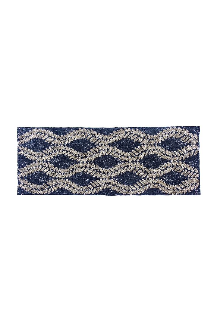 Black Canvas Handcrafted Beaded Table Runner by Coco bee at Pernia's Pop Up Shop