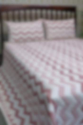 Rust Hand Block Printed Quilted Beadspread Set (Set of 3) by Coco Bee at Pernia's Pop Up Shop