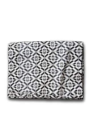 Black & White Cotton Voile Printed Dohar by Coco Bee