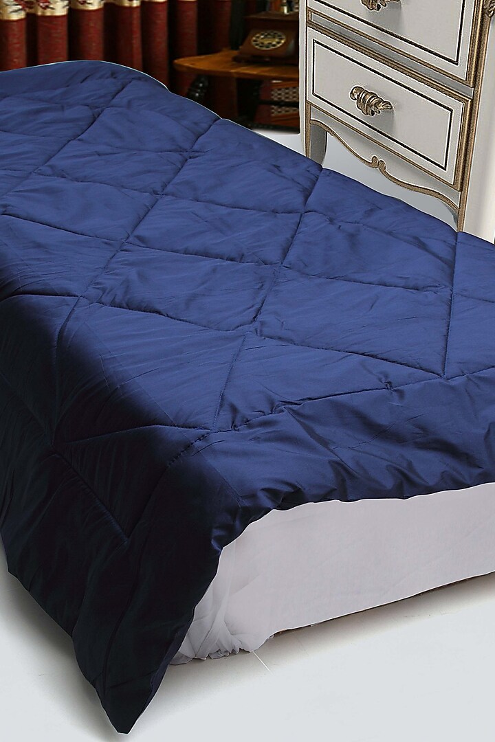 Navy Blue Taffeta Silk Quilt by Coco Bee at Pernia's Pop Up Shop