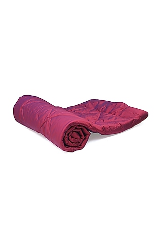 Wine Taffeta Silk Quilt by Coco Bee