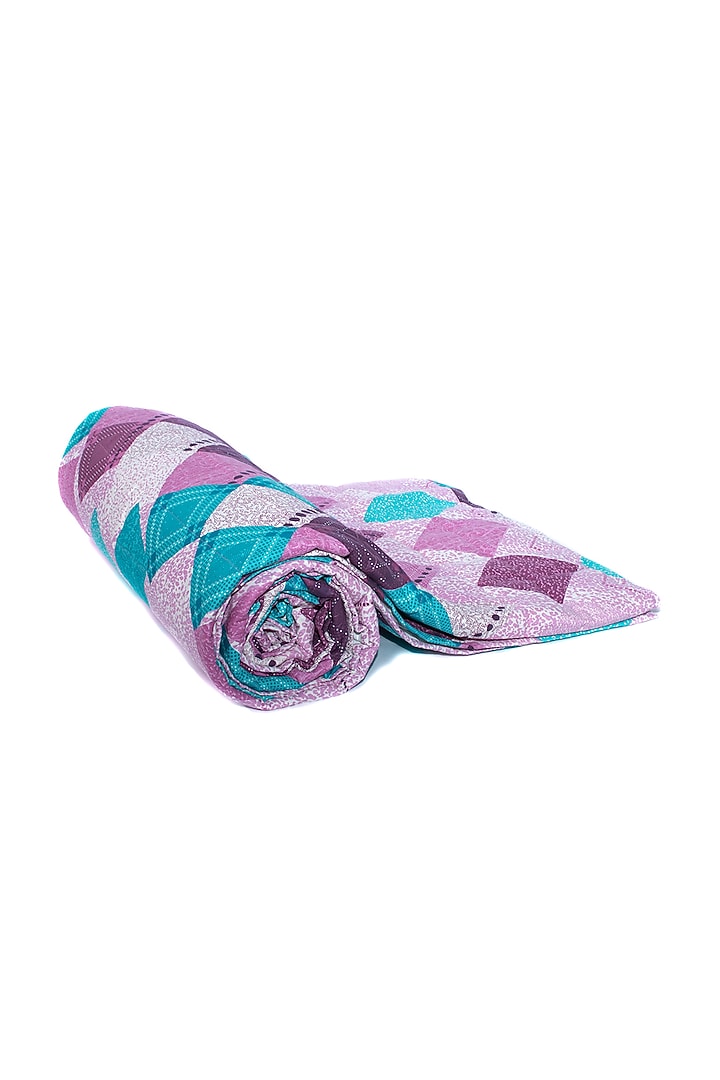 Multi-Colored Cotton Floral Printed Quilt by Coco Bee at Pernia's Pop Up Shop