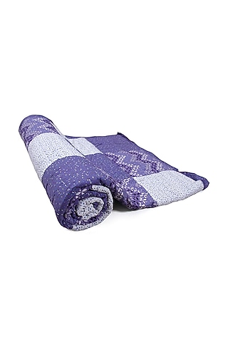 Purple Cotton Patchwork Quilt by Coco Bee