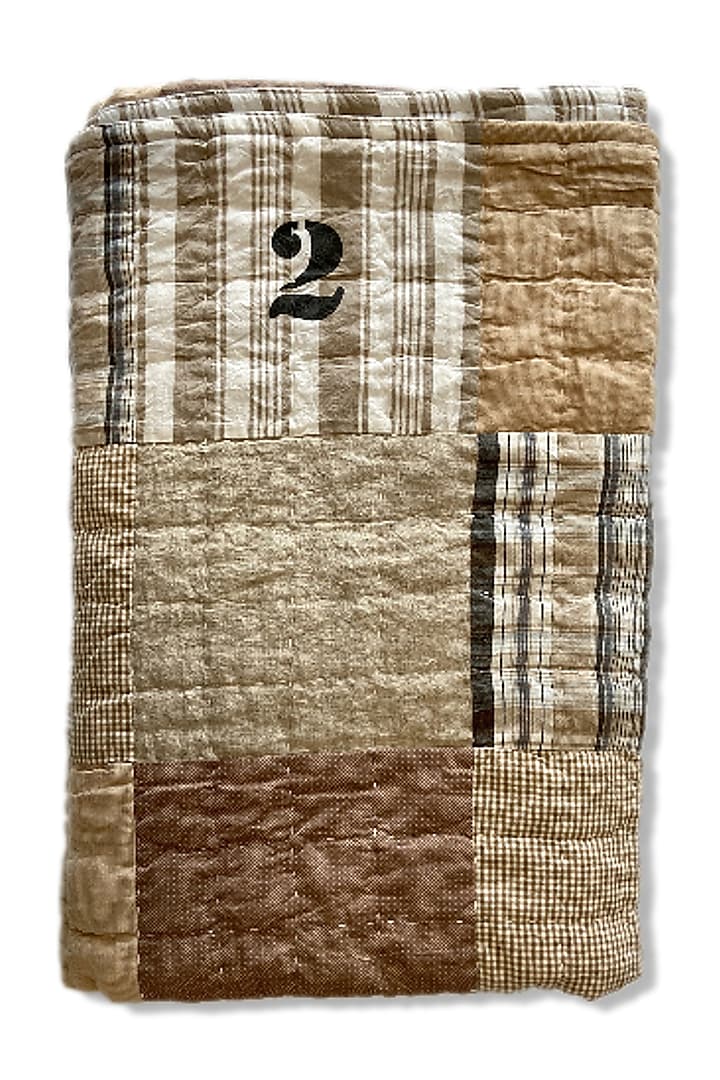 Brown Cotton Patchwork Quilt by Coco Bee