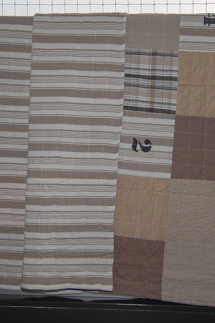 Brown Cotton Patchwork Quilt by Coco Bee at Pernia's Pop Up Shop