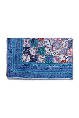 Multi-Colored Cotton Patchwork Bedspread by Coco Bee