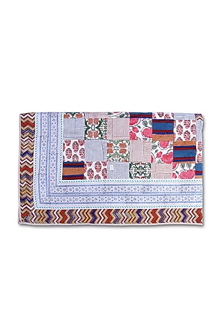 Multi-Colored Cotton Patchwork Bedspread by Coco Bee