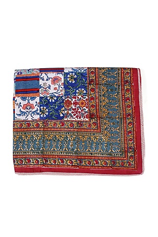 Multi-Colored Cotton Patchwork Bedspread by Coco Bee