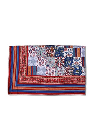 Multi-Colored Cotton Patchwork Bedspread by Coco Bee