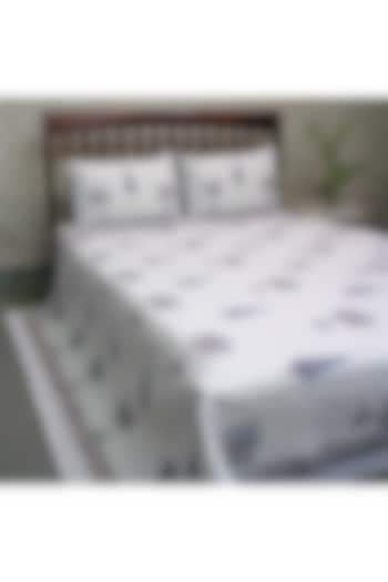 Grey Hand Block Printed Quilted Bedspread Set (Set of 3) by Coco Bee at Pernia's Pop Up Shop