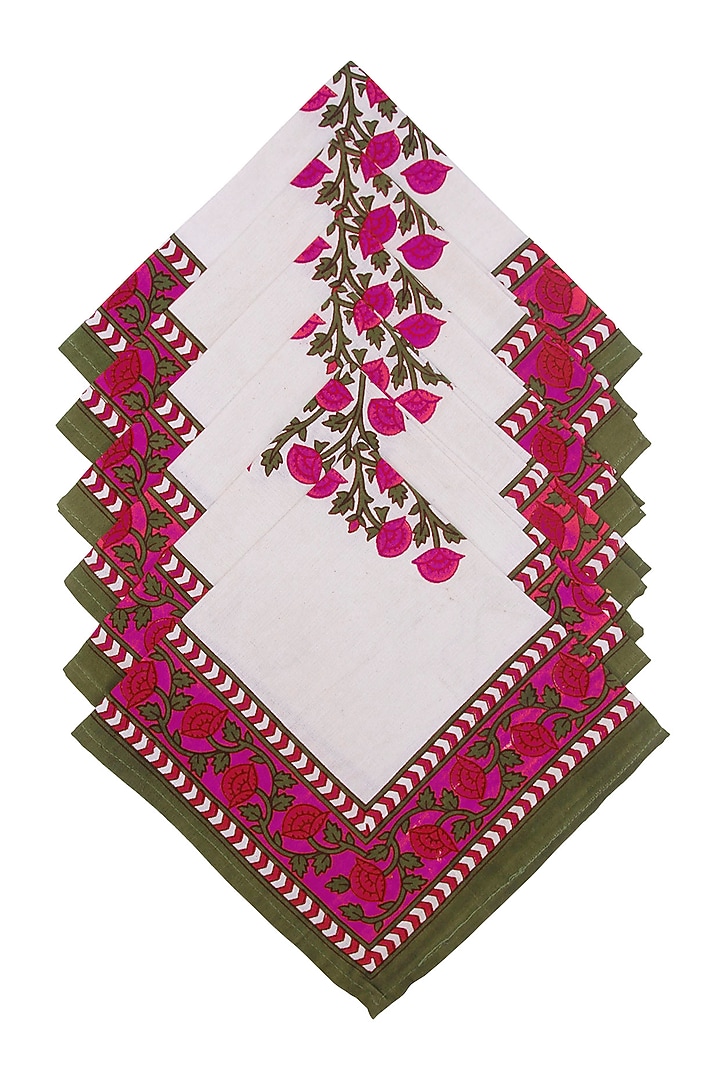 Red Napkin, Mat, & Runner Combo Set by Coco Bee at Pernia's Pop Up Shop