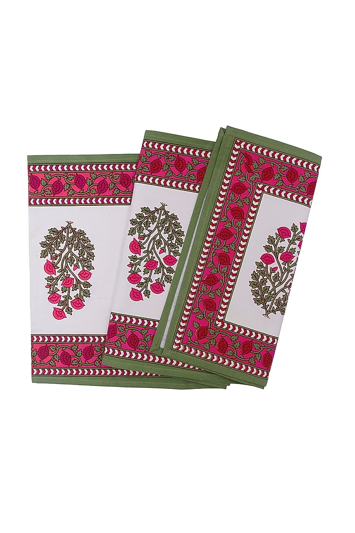Red Napkin, Mat, & Runner Combo Set by Coco Bee at Pernia's Pop Up Shop