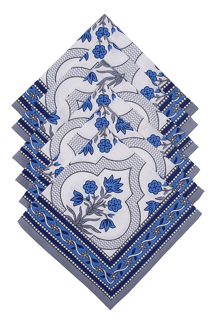 Blue Napkin, Mat, & Runner Combo Set by Coco Bee at Pernia's Pop Up Shop