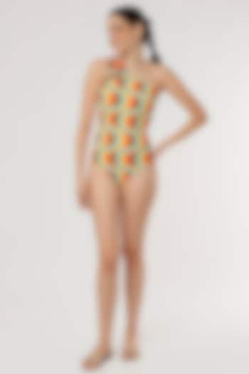 Multi-Colored Polyester One Shoulder Swimsuit by Cocopalm