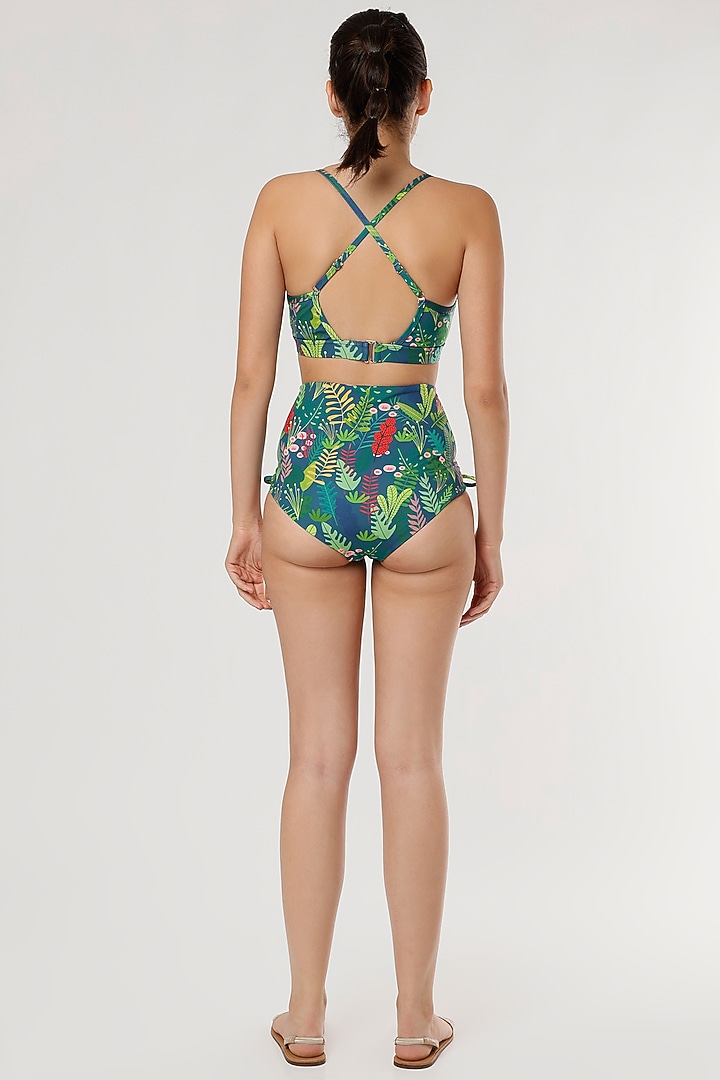 Multi-Colored Recycled Polyester Bikini Set by Cocopalm at Pernia's Pop Up Shop