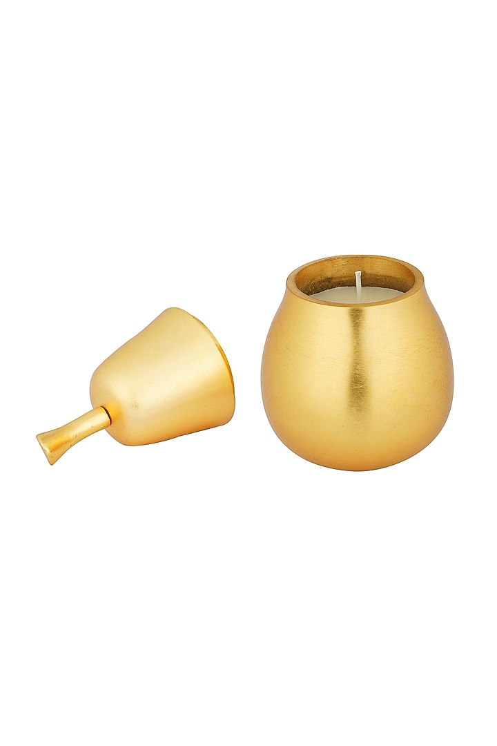 Gold Pear Shaped Candle (Set of 2) by Conscious Co at Pernia's Pop Up Shop