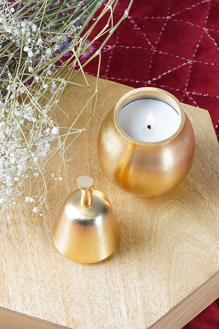 Gold Pear Shaped Candle (Set of 2) by Conscious Co