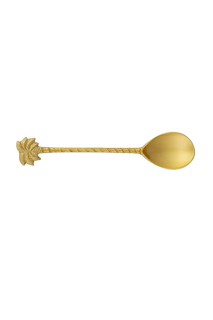 Gold Brass Spoons (Set of 4) by Conscious Co at Pernia's Pop Up Shop