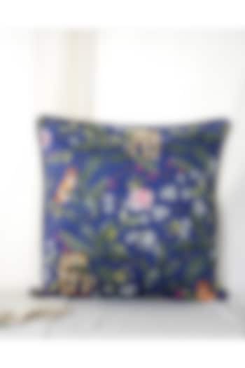 Midnight Blue Printed Cushion Cover by Conscious Co