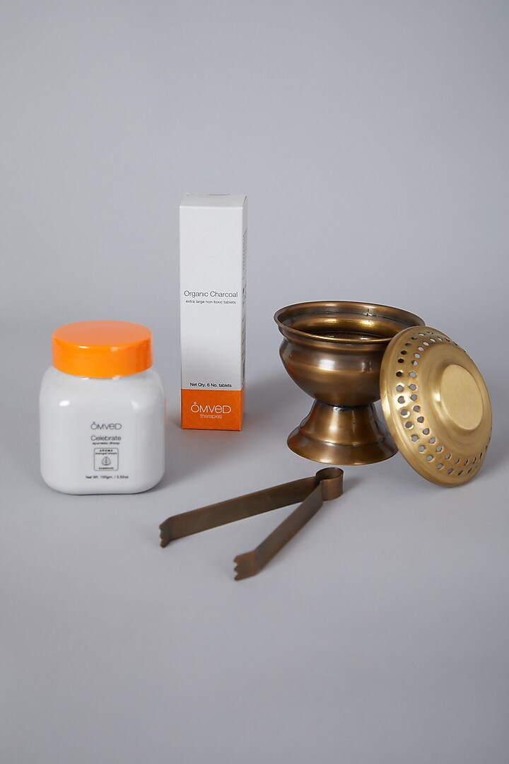 Antique Gold Incense Burner & Tong by Conscious Co  at Pernia's Pop Up Shop