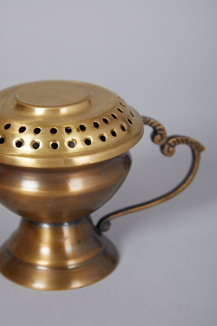 Antique Gold Incense Burner & Tong by Conscious Co  at Pernia's Pop Up Shop