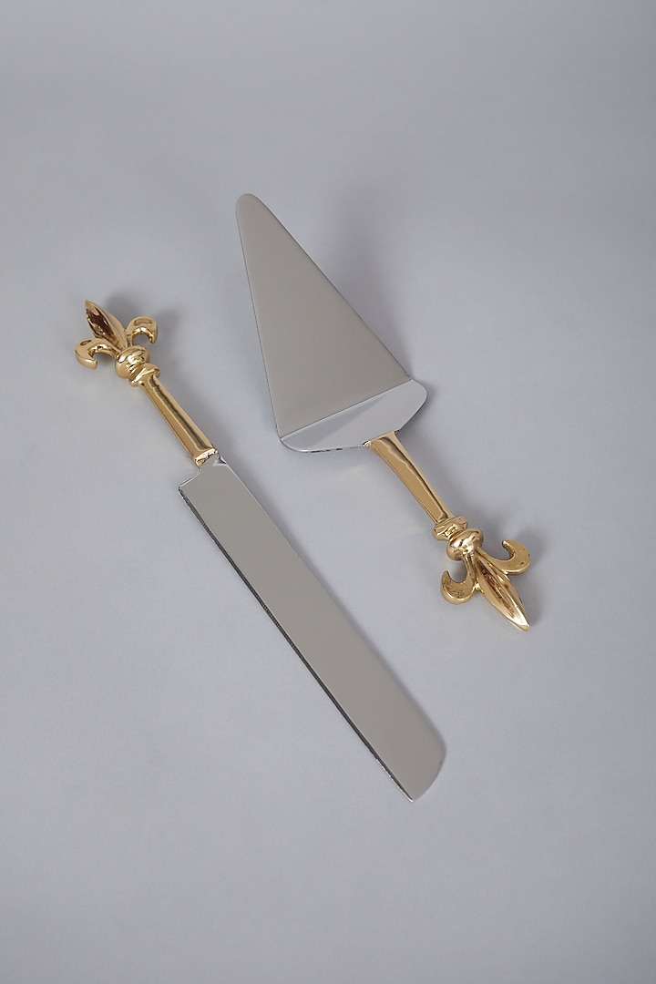 Gold Cake Knife & Server by Conscious Co at Pernia's Pop Up Shop