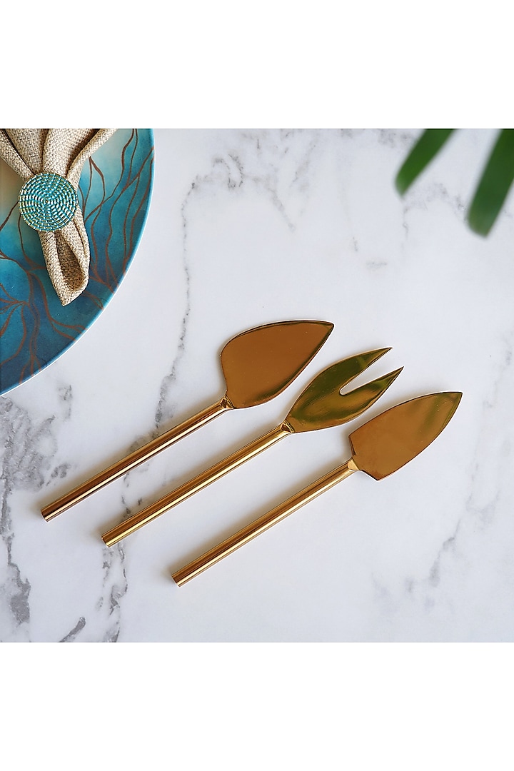 Golden Stainless Steel Cheese Knives by Conscious Co 