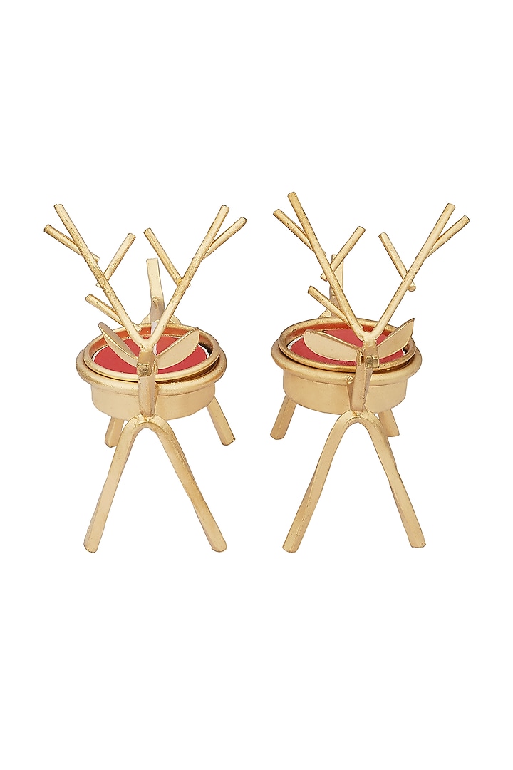 Matt Gold Iron Tealight Candle Holder (Set of 2) by Conscious Co at Pernia's Pop Up Shop