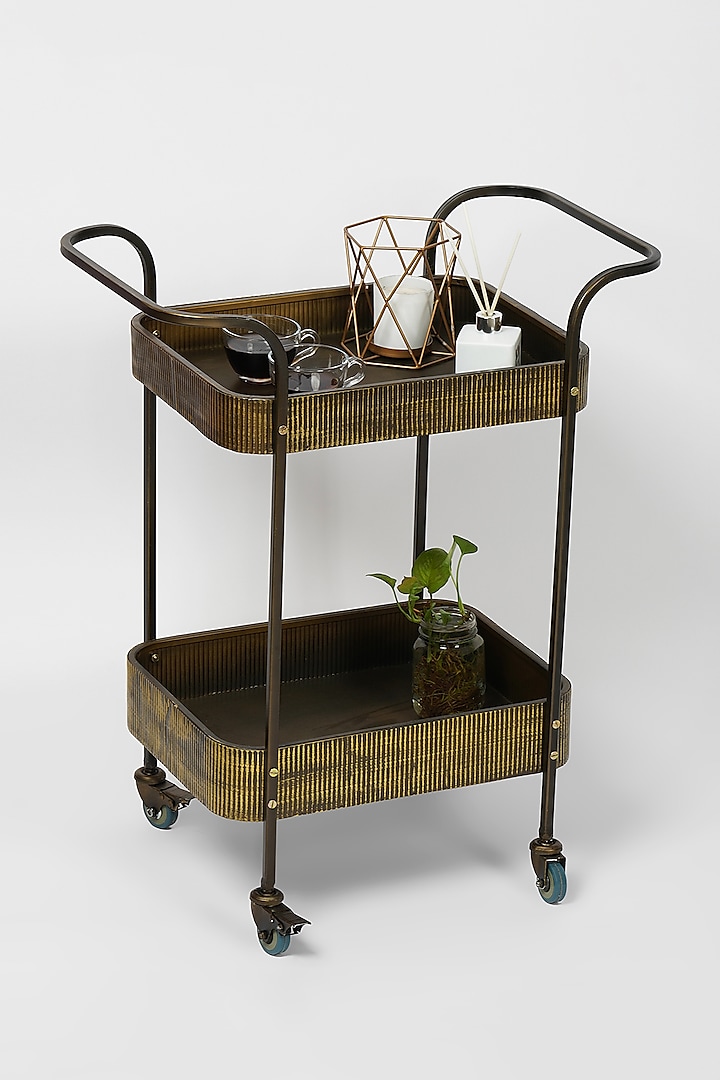 Antique Gold Iron Butlers Serving Trolley by Conscious Co  at Pernia's Pop Up Shop