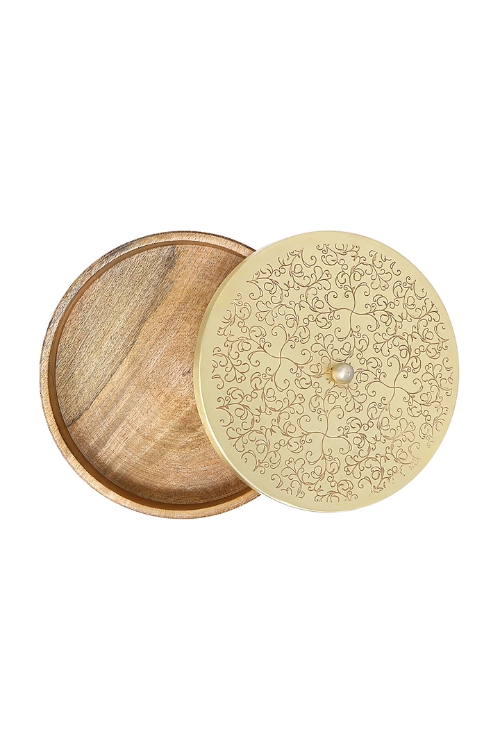 Gold Roti Box With Hand Engraving by Conscious Co at Pernia's Pop Up Shop