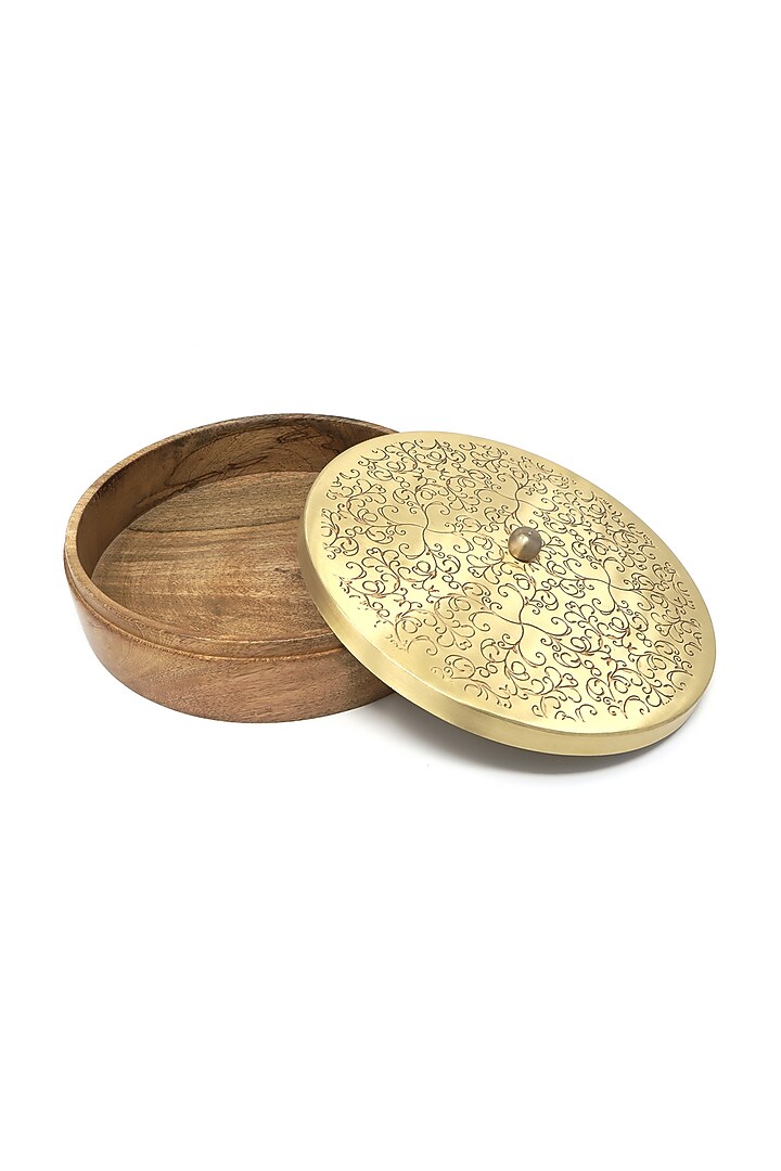 Gold Roti Box With Hand Engraving by Conscious Co at Pernia's Pop Up Shop