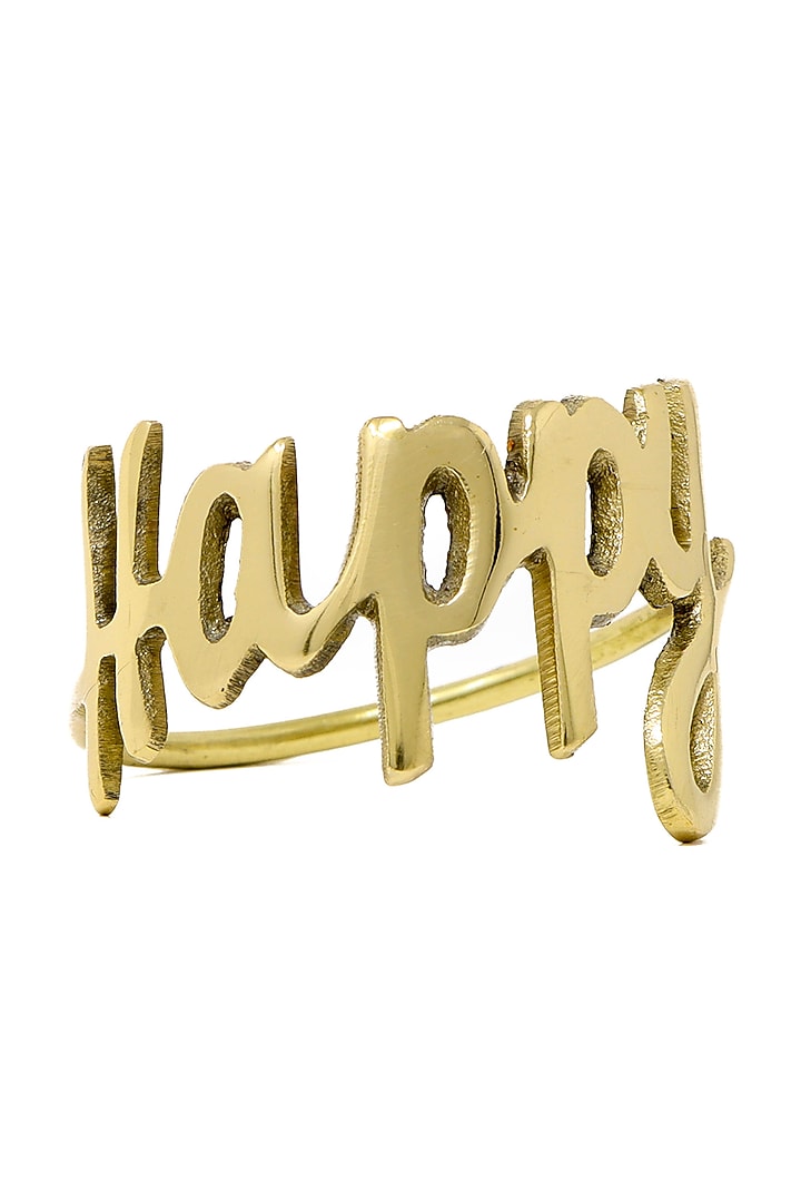Dull Gold Elegant Napkin Rings (Set of 4) by Conscious Co at Pernia's Pop Up Shop