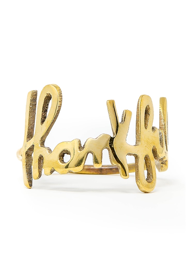 Dull Gold Elegant Napkin Rings (Set of 4) by Conscious Co at Pernia's Pop Up Shop