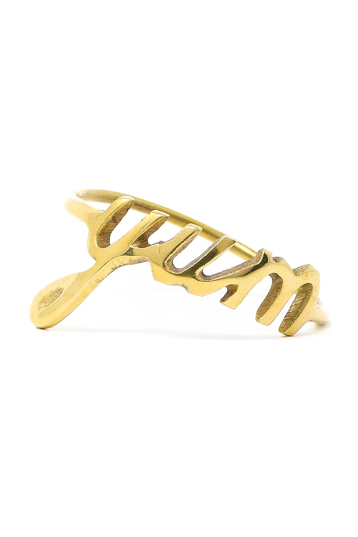 Dull Gold Napkin Rings (Set of 4) by Conscious Co at Pernia's Pop Up Shop