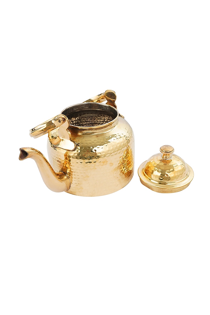Golden-Toned Hammered Teapot Kettle by Conscious Co at Pernia's Pop Up Shop