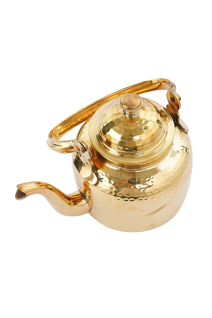 Golden-Toned Hammered Teapot Kettle by Conscious Co at Pernia's Pop Up Shop