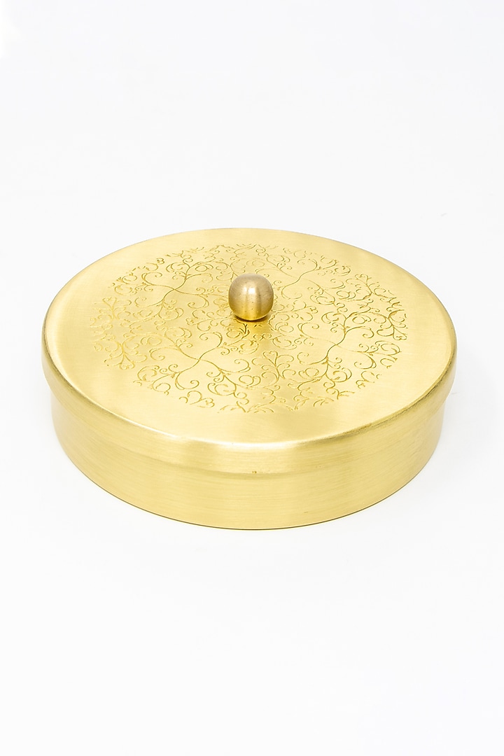 Gold Brass Pooja Box Set by Conscious Co at Pernia's Pop Up Shop