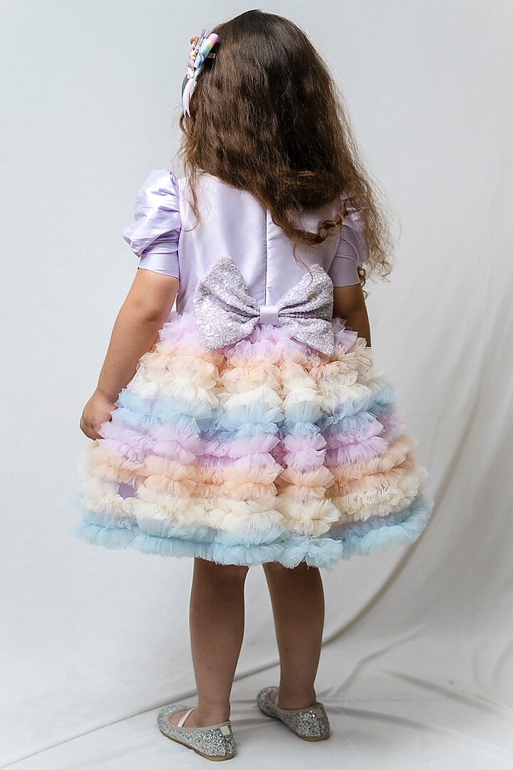 Lilac Ruffled Dress For Girls by COCO at Pernia's Pop Up Shop