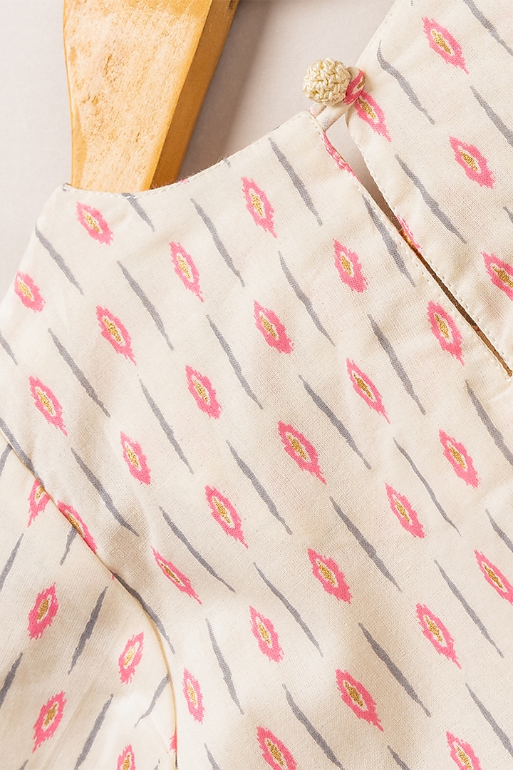 Pink Printed Kurta Set For Girls by Coo Coo at Pernia's Pop Up Shop
