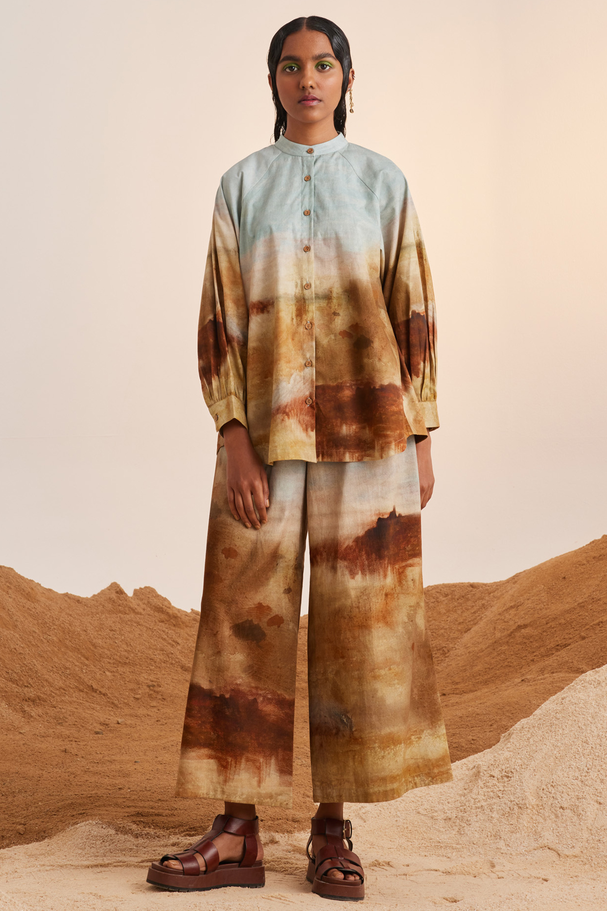 Multi-Colored Pure Cotton Printed Co-Ord Set by Cord at Pernia's Pop Up Shop