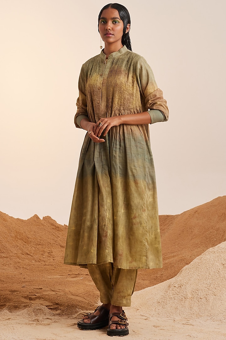 Fawn Beige Cotton Voile Tunic by Cord at Pernia's Pop Up Shop