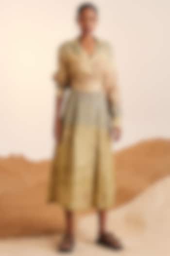 Fawn Beige Handwoven Linen Summer Dress by Cord at Pernia's Pop Up Shop