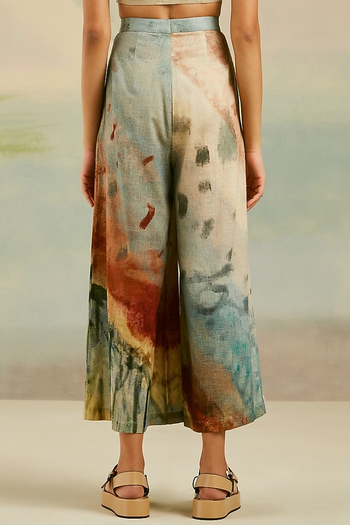 Multi-Colored Linen Printed Pants by Cord at Pernia's Pop Up Shop
