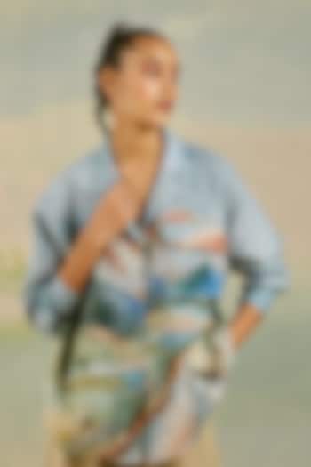 Multi-Colored Pure Linen Shirt by Cord at Pernia's Pop Up Shop