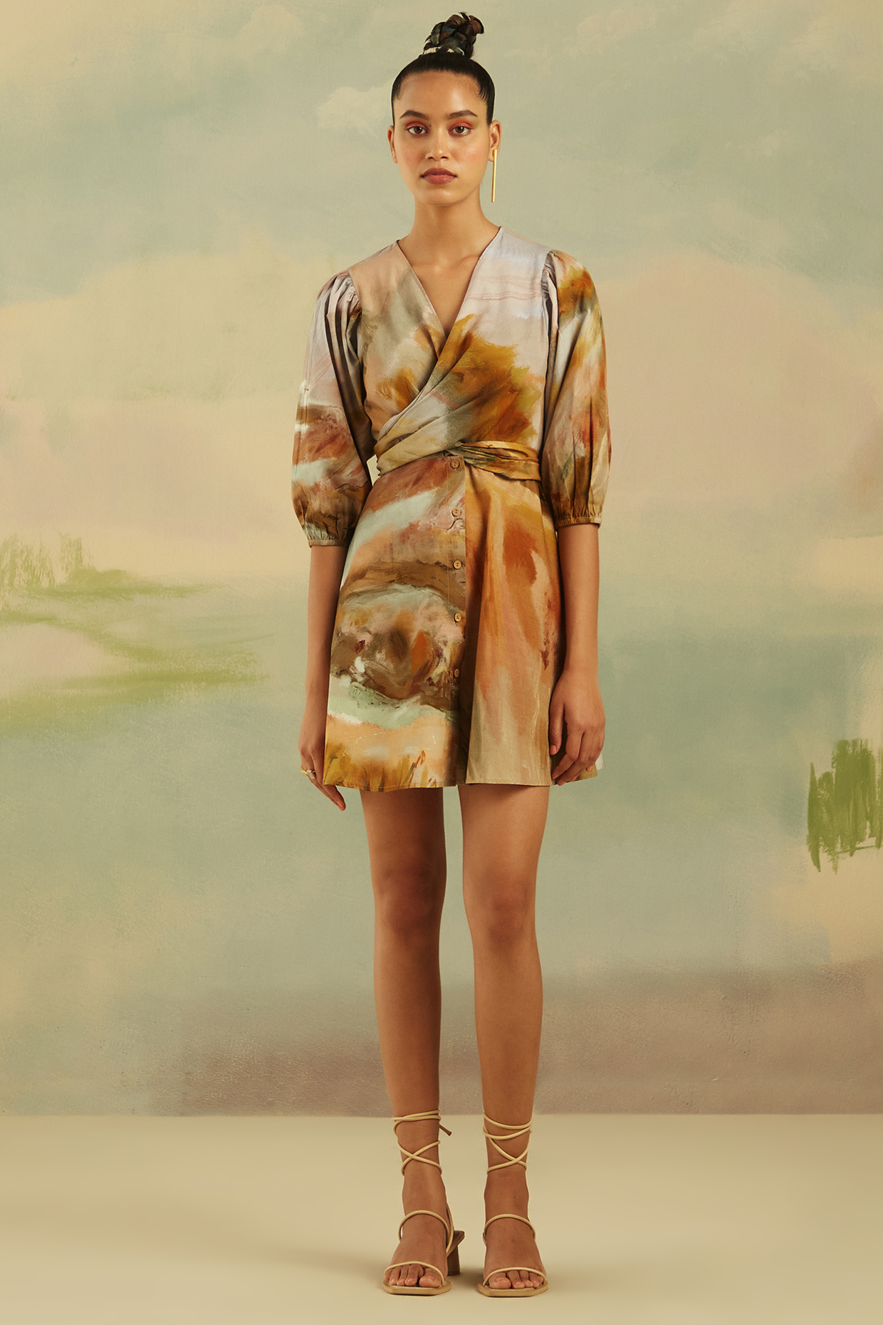 Multi-Colored Printed Beach Summer Dress by Cord at Pernia's Pop Up Shop