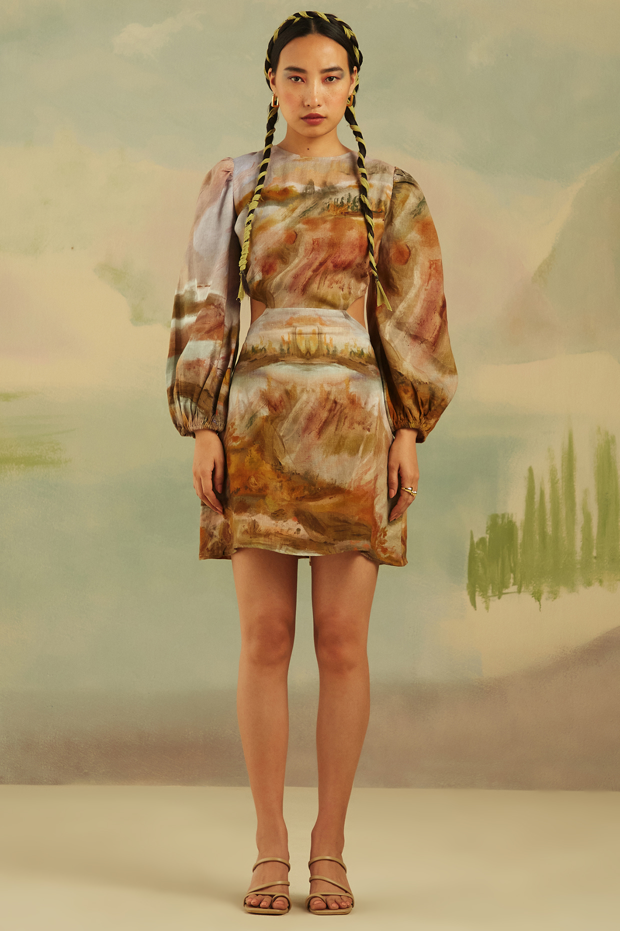 Multi-Colored Linen Summer Dress by Cord at Pernia's Pop Up Shop